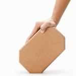 Octagonal Natural Fitness Cork Yoga Block Brick Recycled Ergonomic Design OEM