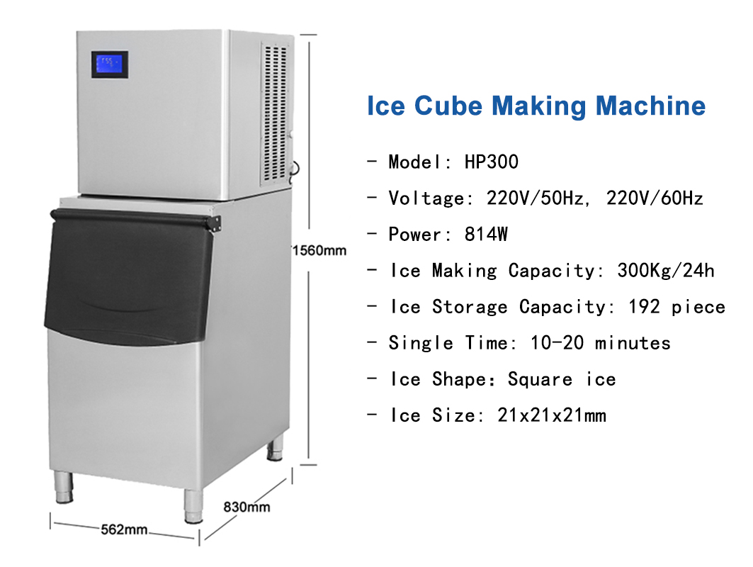 150kg Automatic Ice Cube Maker Machine for Selling Ice Other name Commercial Ice Making Machine Ice shape Square
