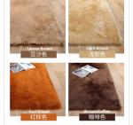 Gray Colour Polyester Area Rugs / Faux Sheepskin Area Rug