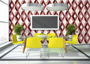 Wholesale Geometric Print 3D PVC Wallpaper Waterproof For TV Wall Background , Eco Friendly from china suppliers
