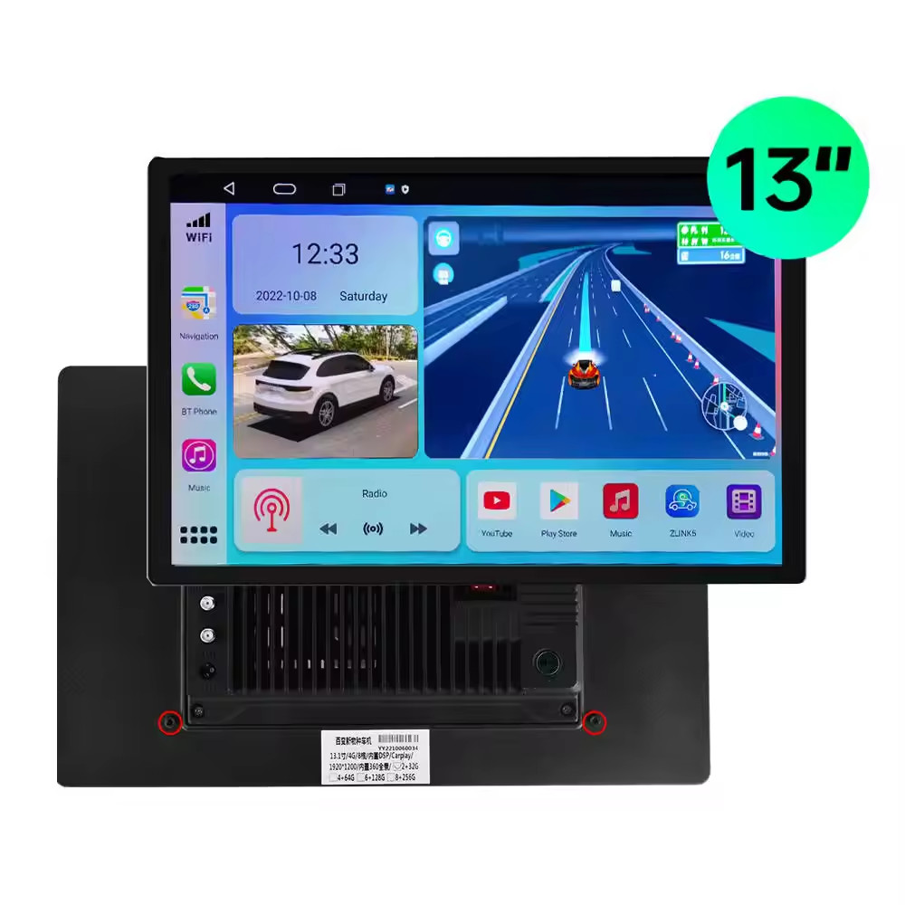 13Inch Universal Touch Screen Car Radio Android Carplay Gps Navigation System
