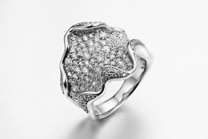 Wholesale Reticular Female Cubic Zirconia Wedding Bands 9.84g Sterling Silver Cz Anniversary Bands from china suppliers