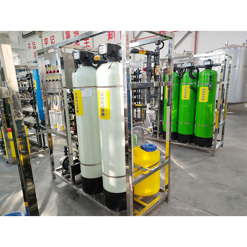 1500*600*1700mm Industrial RO Water Purification Plant With Stainless Steel FRP Vessel