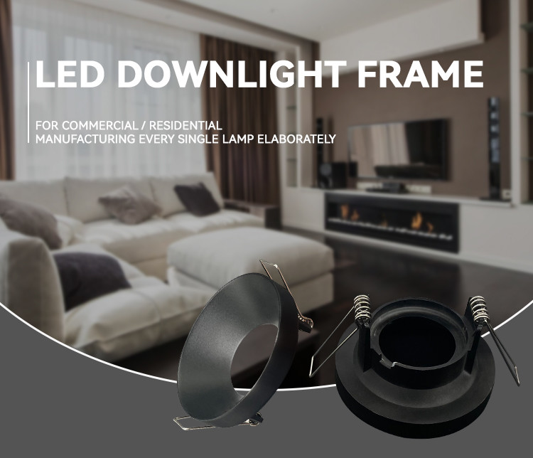 Anti-Glare Recessed Spotlight Frame Semi-Recessed GU10/MR16 Compatible