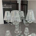 3 layer glass candelabra centerpieces 15 Arms Candle holders for wedding