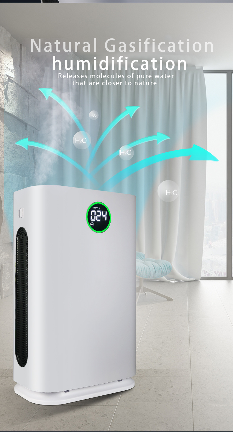 HOMEFISH 480M3/H Household Air Purifier UV Sterilization Coverage Area 50-100m2
