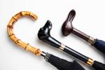 OEM Wooden J Handle Umbrella Head , Curved Umbrella Handle UV Protection