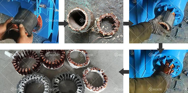 Electric Stator Copper Extractor Machine 4kw For Scrap Copper Recycling