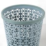 Hollow Out Small Plastic Wastebasket With Lids Pressure Rings
