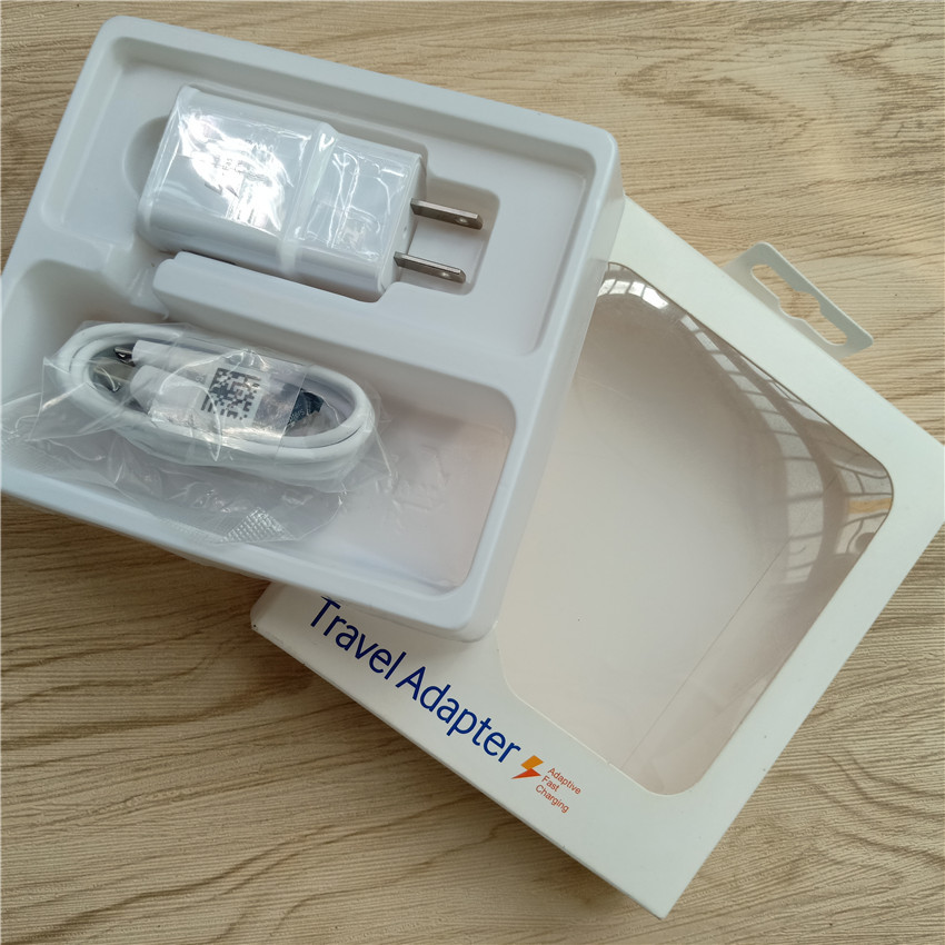 Galaxy S6 Micro Usb Phone Wall Charger EU US Plug 9V 1.67A With 1.2m Cable
