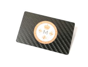 Wholesale Carbon Fibre Black Card Silkscreen Printing Logo 85x54x0.5mm from china suppliers