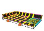 Little Kids Trampoline Park With Sponge Blocks Galvanized Steel Pipe Material