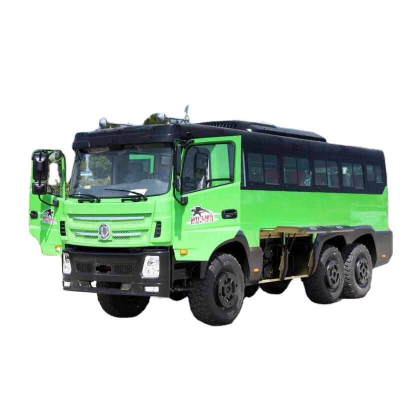 Manual 8-speed Gearbox and 155kw Power 6*6 Desert Passenger Bus for Mining in Dongfeng