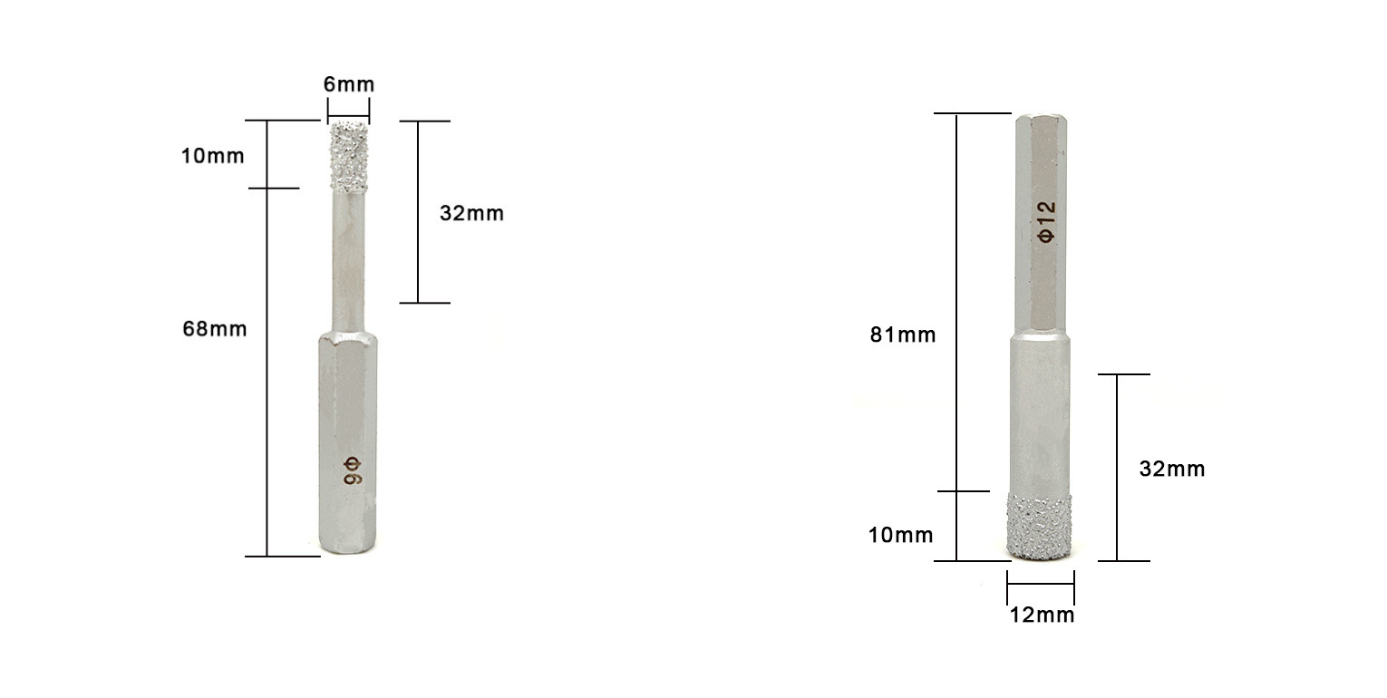 Deyi White Hexagonal Diamond Drill Core Bits For Ceramic Tile