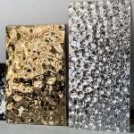 316 Cold Rolled Etching Water Ripple Stainless Steel Sheet Gold Color Mirror