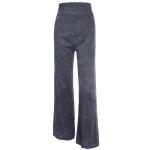 Silver Silk Ladies Casual Pants , Women's High Waisted Wide Leg Pants