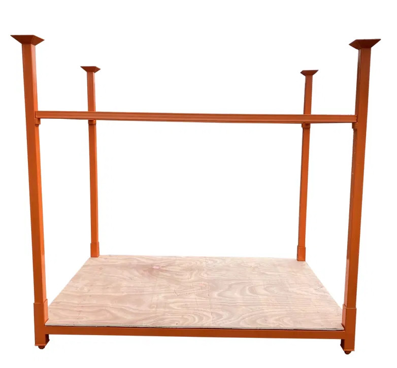 Powder Coated Steel Stacking Racks With Caster Wheels 2000mm Post Height 4-Wheel Portable Design