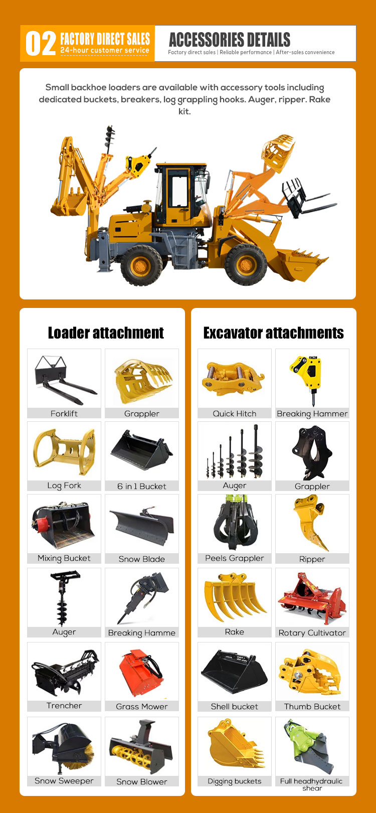 4 Wheel Drive 2 Ton Backhoe Loader with and Min. Turning Radius 000 mm