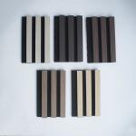 3 Sides Coated Office Wall Slat Wood Panels Sound Insulation Harmless