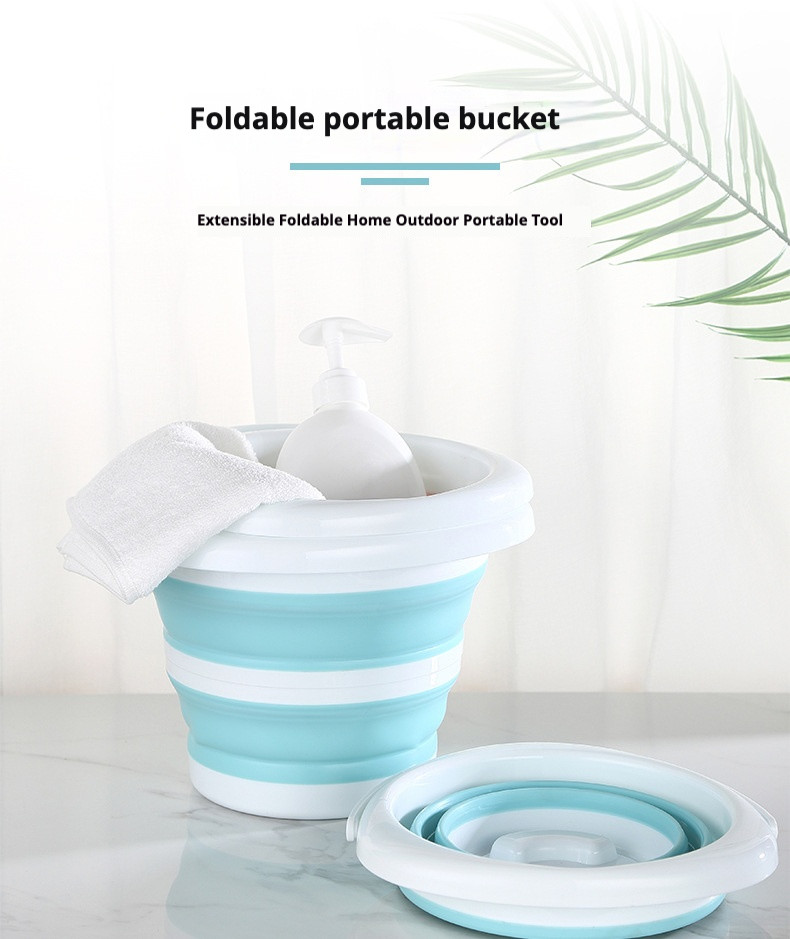 Portable Foldable Plastic Bucket Lightweight Design Easy To Store