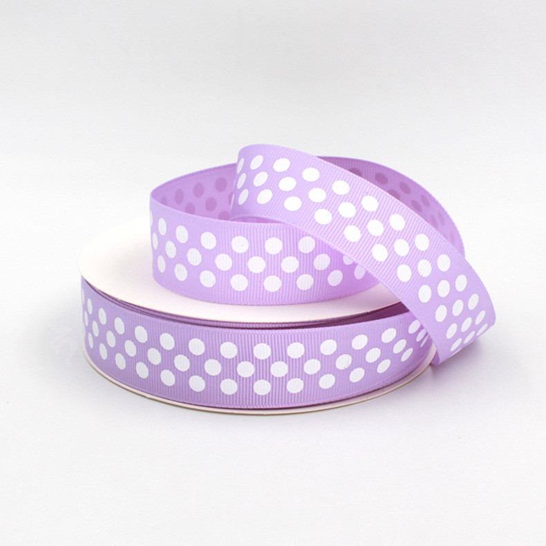 Dot Custom Printed Grosgrain Ribbon Green ODM Orange Grosgrain Ribbon