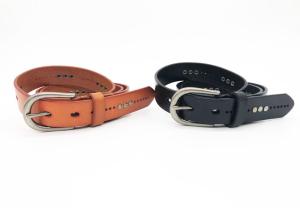 Wholesale Dark Nickel Buckle Womens Studded Leather Belt With 95 - 125cm Length from china suppliers