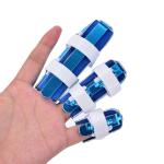 Blue color finger support brace S M L size aluminum finger splint stable support