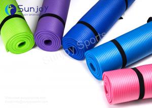 Wholesale Sunjoy Premium Cheap Workout NBR Yoga Mat With Strap Fitness & Exercise Mat with Easy-Cinch NBR Yoga Mat Carrier Strap from china suppliers