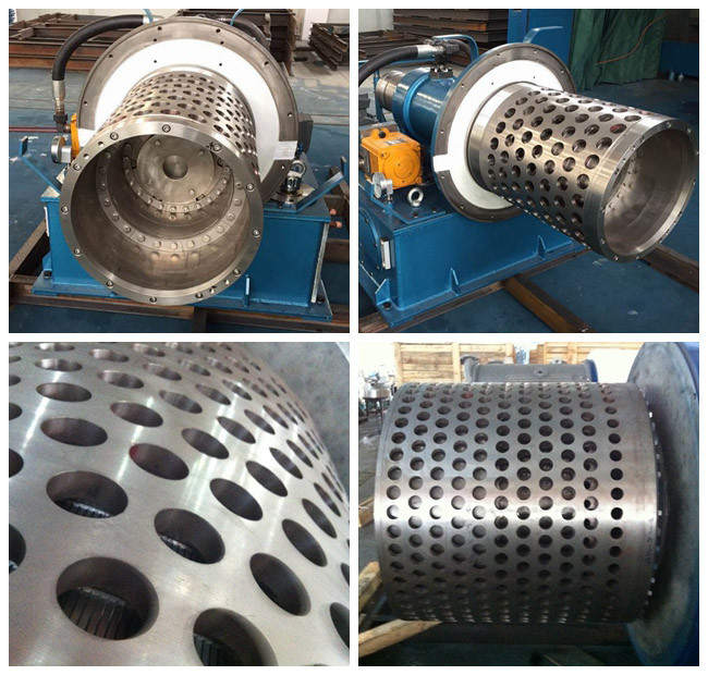 Two - Stage Pusher Centrifuge Model PP Perforated Basket Salt Centrifuge