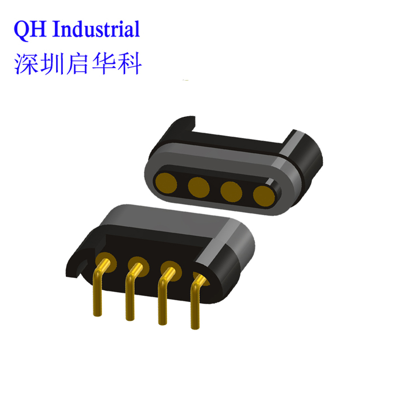 4Pin Hong Kong Cable Connector Magnetic Spring Loaded Connector Magnetic Pogo Pin Cable Connector
