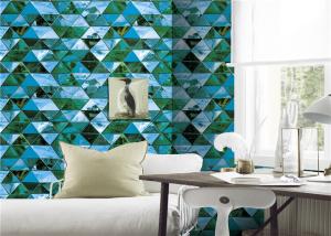 Wholesale Korea Style Blue 3D PVC Wallpaper Non - Pasted For Hotel Background , 0.53*10m Size from china suppliers