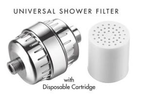 Wholesale Electroplate Hard Water Shower Head Filter , Lower Pressure Shower Head Water Purifier Stanless Steel from china suppliers