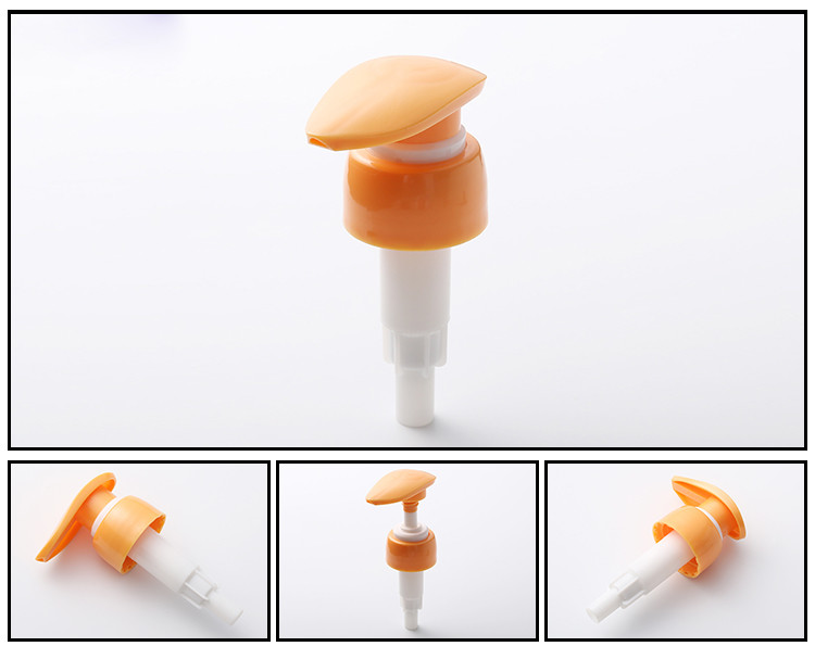 China Factory Directly Selling Commonly Use Yellow Ribbed Screw Plastic Lotion Pump Head