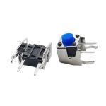 Right Angle Side Silicone Blue Push Button Tact Switch 2Pins 6x6 With Metal