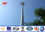 Round Tapered Mast Steel Structure Mono Pole Tower , Monopole Telecom Tower