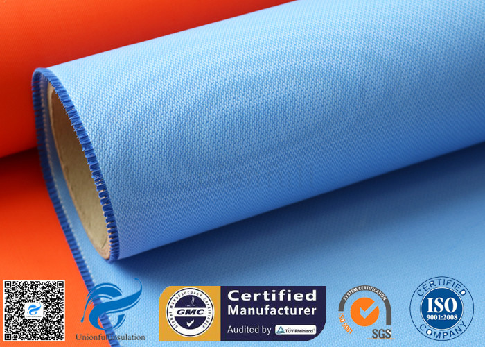 Colored Silicone Coated Glass Fabric Fiberglass Sound Insulation 530gsm 127cm