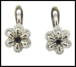 Cz Stone Size 1.0-1.25mm Nickel-Free Cubic Zirconia 925 Silver Earrings With