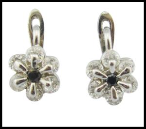 Wholesale Cz Stone Size 1.0-1.25mm Nickel-Free Cubic Zirconia 925 Silver Earrings With Design Flower Earring Sterling Silver Rose from china suppliers