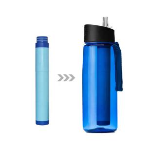 Wholesale 650ML Personal Camping Filter Bottle Plastic 0.01 Micron Bpa Free Filter Water Bottle from china suppliers