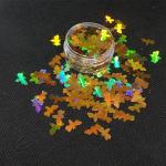Chinese Year Occasion 15mm Holographic Gold Honey Bee Glitter for Tumbler Unique