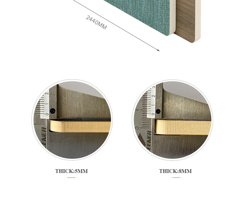 Bamboo Wood Fiber Fireproof Fabric PVC Wall Panels Water Resistant