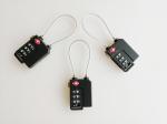 Professional TSA Approved Cable Locks , 3 Number Combination Lock For Tent