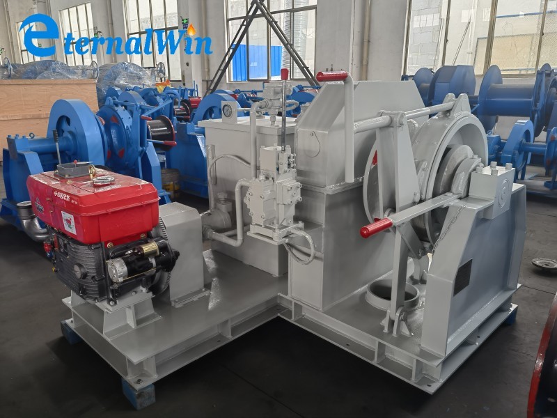 Shipyard Construction Marine ship Hydraulic mooring Winch 30T To 200ton