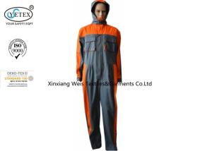 Wholesale Grey Orange Fr Cotton Coveralls / Fr Clothing Coveralls With Hood Breathable Cotton NFPA 2112 from china suppliers
