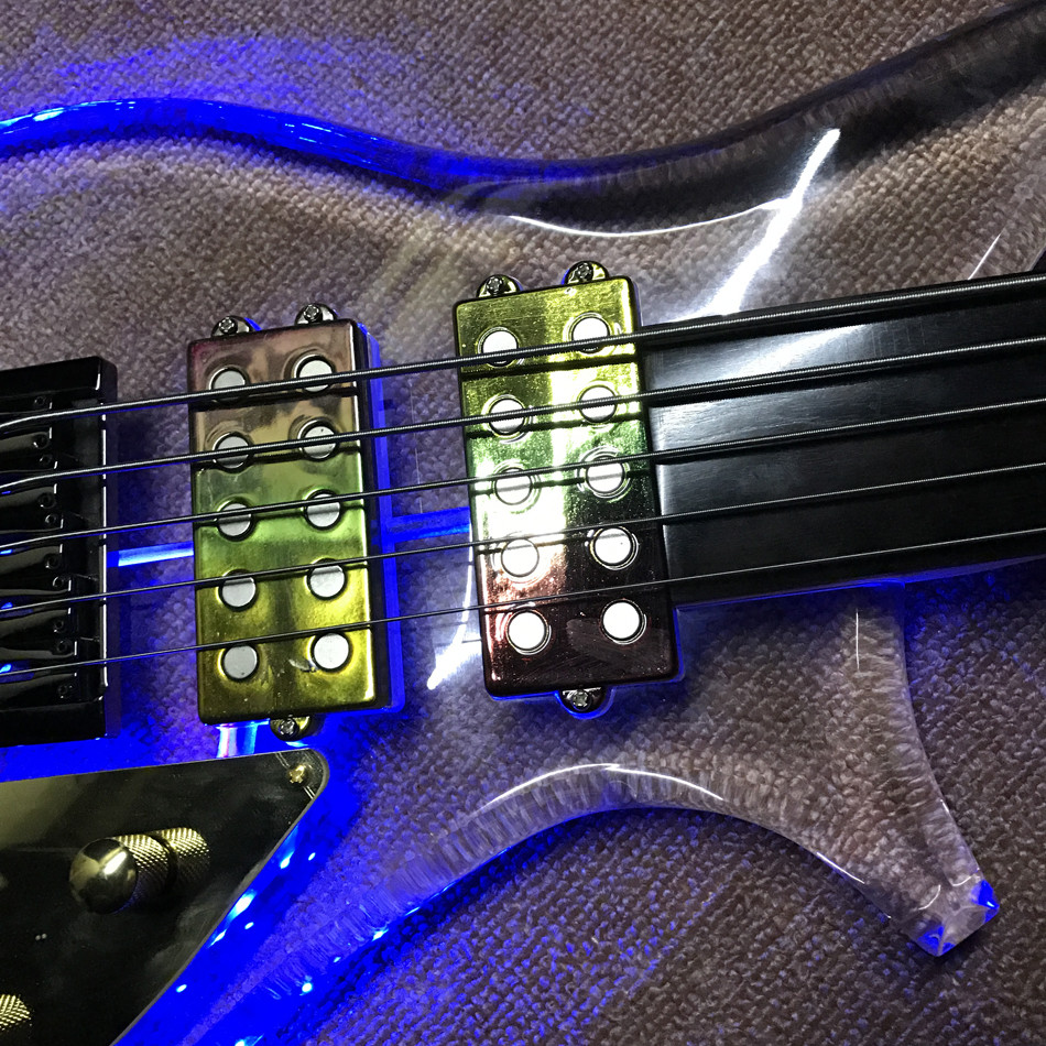 High quality LED light acrylic electric guitar rosewood fingerboard, free shipping