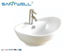 Wholesale Bathroom Oval Ceramic Basin Ceramic Hand Wash Basin Self Cleaning Glaze 590 * 390 * 215mm from china suppliers