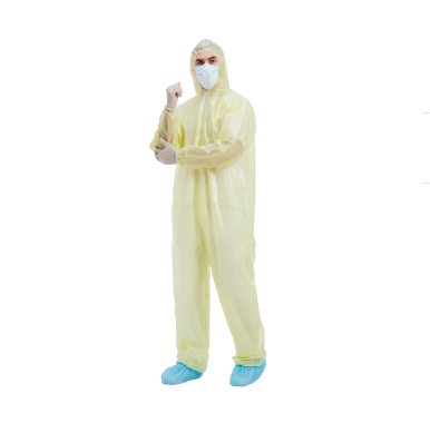 Anti Pollution Disposable Protective Coverall With Hood