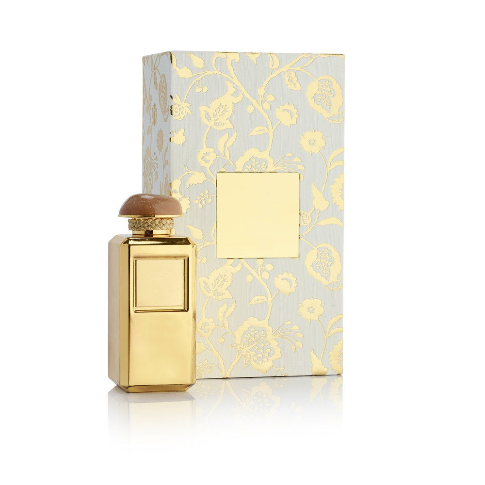 Floral Pattern multipurpose Perfume Set Box , Hinged Paper Box Luxury Gold Embossed