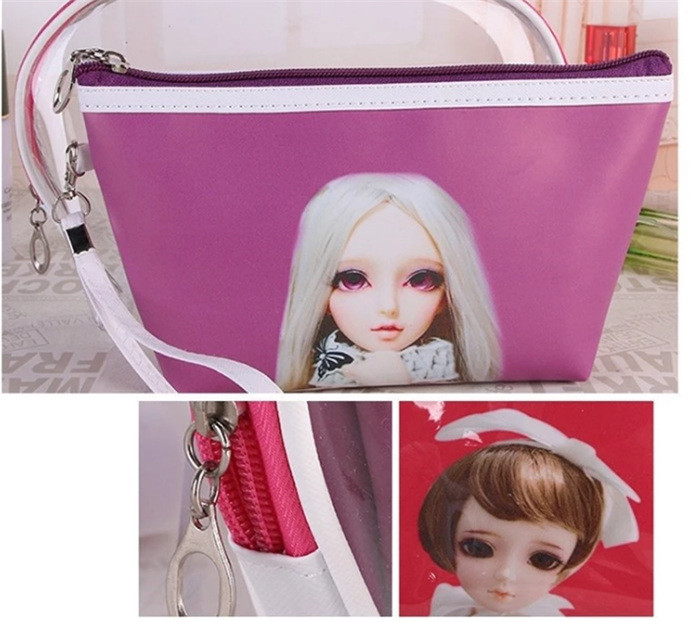Coloreful Custom Printed Pvc Zipper Bag , Cosmetic Packaging Travel Bag