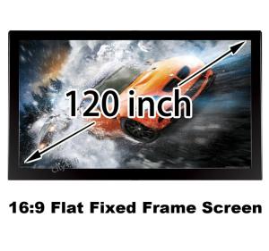 Wholesale Good Price HD Projection Screen 120 Inch Diagonal Fixed Frame Projector Screen 16:9 Cinema from china suppliers